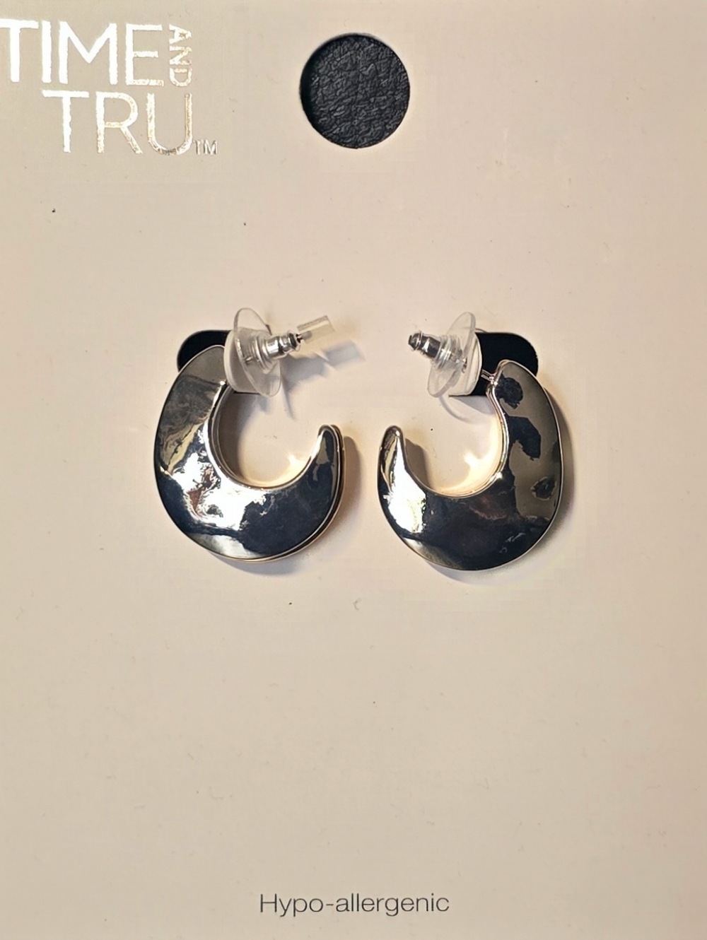 Time and Tru Two-Tone Hoop Earrings in Silver and Gold